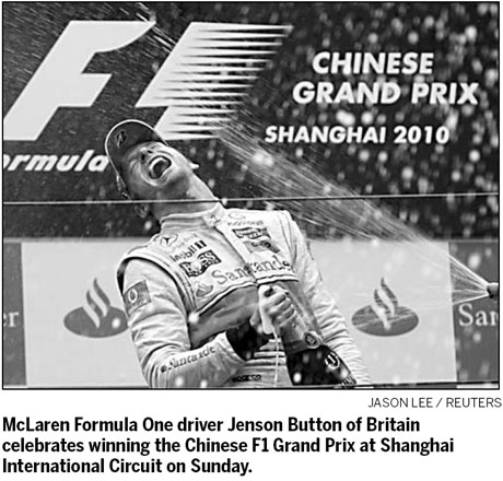 Button leads McLaren one-two in Chinese GP