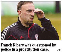 Ribery quizzed in prostitution probe
