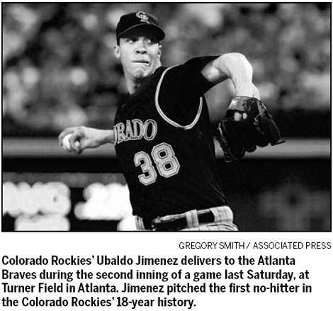 Rockies' Jimenez remains humble despite no-hitter