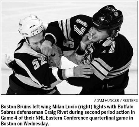 Bruins hunt down Sabres in second overtime