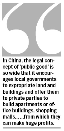 Amend law to prevent forced demolitions