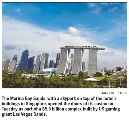 Singapore opens 2nd casino in big bet on Asia