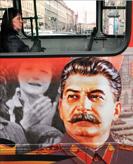 'Stalin bus' hits the road