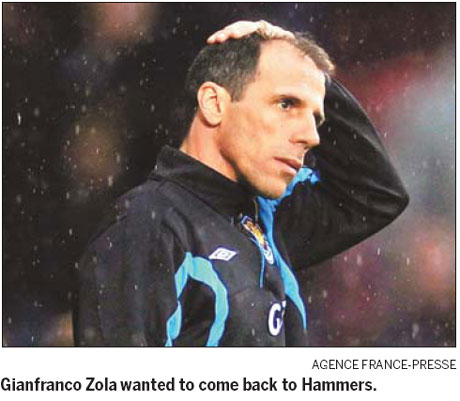 West Ham sack boss Zola