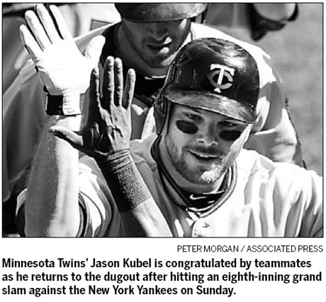 Kubel grand slam helps Twins end slide