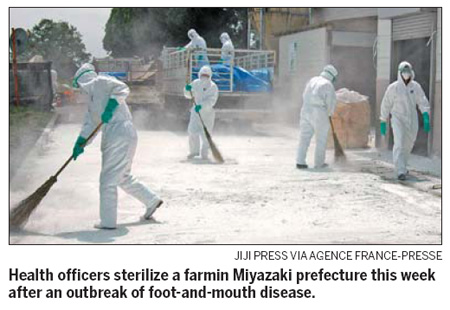 Japan PM admits fault in handling cattle disease