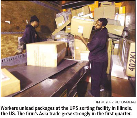 UPS sees strong pick up in Asian business