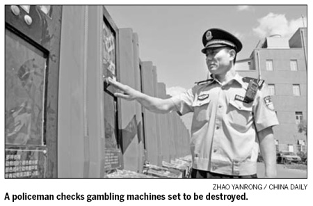 Five gambling dens closed by police