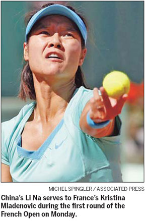 Li displeased despite win; Federer eases through