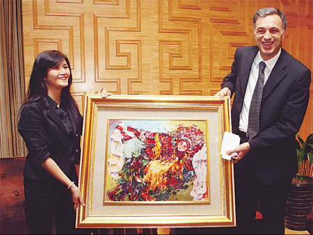 Montenegro president receives The Drunken Beauty