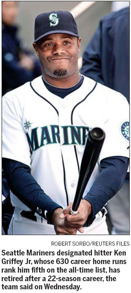 Ken Griffey Jr retiring at age 40