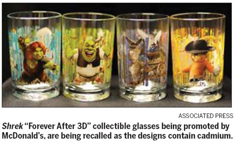 Toxic Shrek glasses to be recalled
