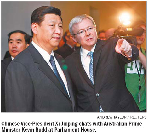 Chinese VP wants trade deal with Oz
