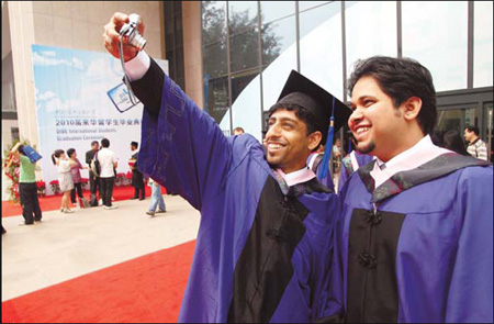 Smiles, tears at international students' graduation