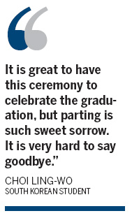 Smiles, tears at international students' graduation
