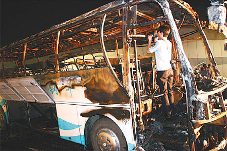 Tunnel bus fire claims 24 lives