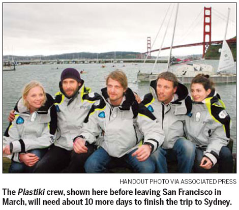 'Bottle ship' nears end of Pacific voyage