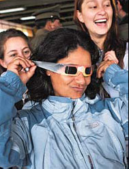 Solar eclipse overwhelms island