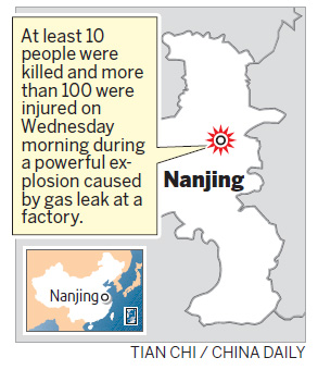 Gas leak blast kills 10, injures dozens