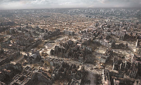Rare film shows devastation in Warsaw following WWII