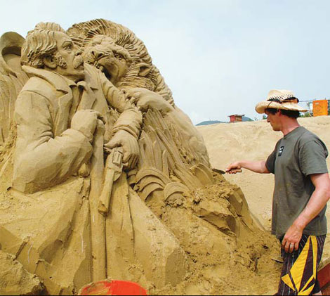 Sands of time wash over Zhujiajian