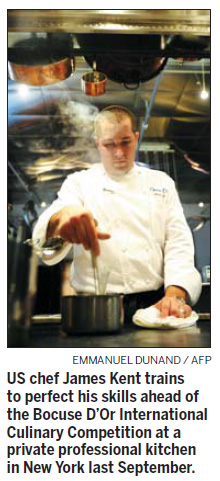 US chef trains like an athlete for competition