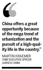 Lanxess hopes to cash in on urbanization