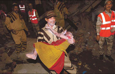 Collapsed building in India claims 65 lives
