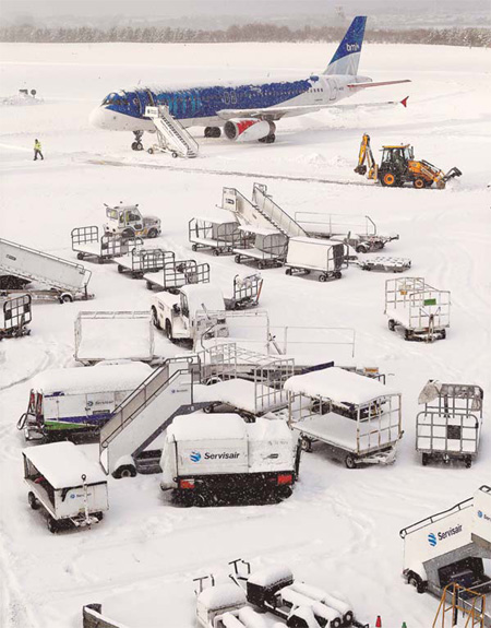  ... on wednesday heavy snow grounded all flights at gatwick airport