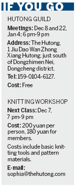 Knitters spinning yarns for good cause