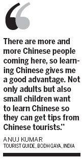 Indian guides get tips for speaking Mandarin