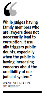 'Family ties out of the courtroom'