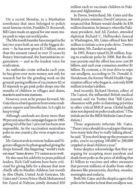 Some question final salvo in wiping out world polio
