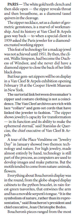 High jewelry unzips ... and out come the birds and bees
