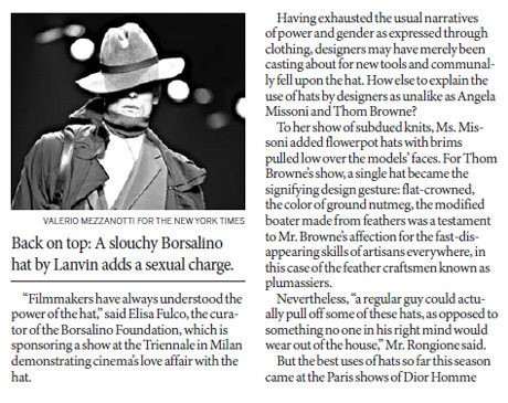 The hat, in all its crowning glory