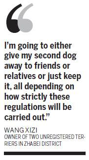 Households restricted to having one, licensed pet