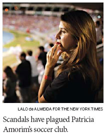 Where soccer is king, she's the boss