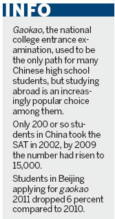 More students choose to study abroad