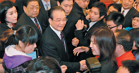 Wen emphasizes political reform