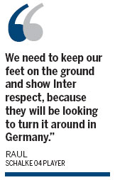Raul wary of wounded Inter Milan
