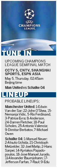 Man United freshens up for Schalke as Chelsea looms