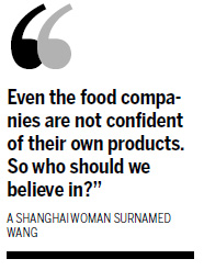 Food companies lack confidence in their own products