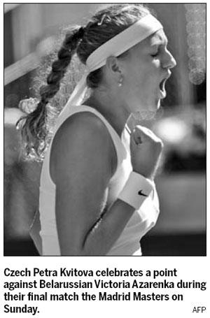 Madrid queen Kvitova plays down Grand Slam hopes