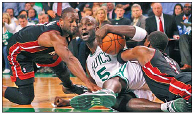 James, Wade lead Heat past Celtics 98-90 in OT