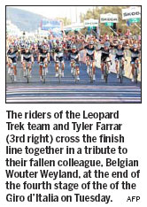 Tragedy-hit Leopard withdraws from Giro