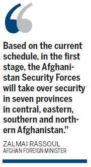 Afghanistan ready to take on security role