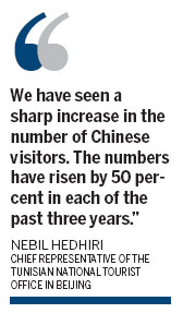 Chinese tourists seek a new place in the sun