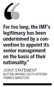 'Nationality shouldn't matter in IMF race'