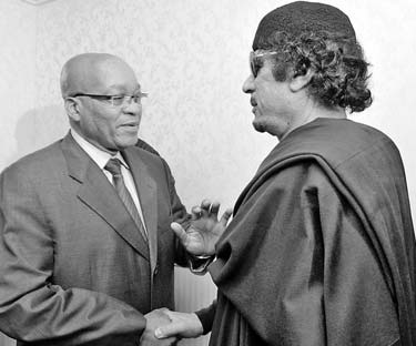 Zuma says Gadhafi refuses to leave Libya