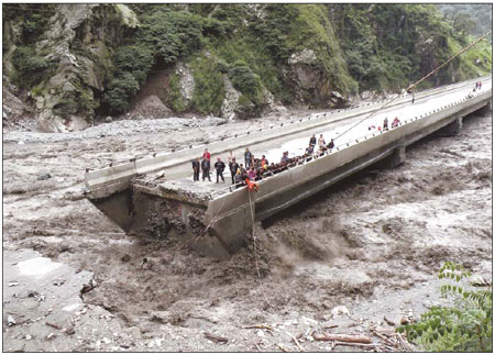 Hard-hit area battered by heavy rain and mudslides